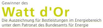 logo Watt d'Or - Auszeichnung für Bestleistungen im Energiebereich